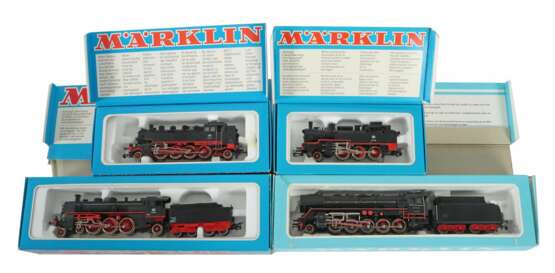 4 Lokomotiven Märklin, Spur H0, 1 x Güterzuglokomo… - фото 1