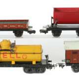 4 Güterwagen Märklin, Spur H0, 1 x Groß-Kesselwage… - фото 1