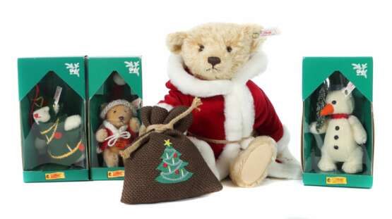 4 weihnachtliche Bären Steiff, 1 x Nikolaus Bär, b… - photo 1