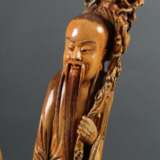 Großes Figurenpaar China, wohl 18. Jh., Elfenbein/… - Foto 3