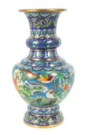 Große Cloisonné-Vase China, Jingfa, 2. Hälfte 20.… - photo 1
