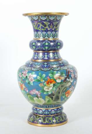 Große Cloisonné-Vase China, Jingfa, 2. Hälfte 20.… - photo 3