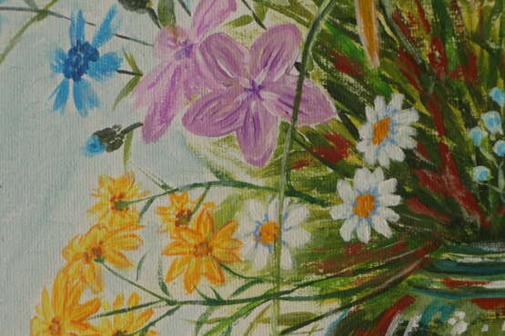 “Bouquet of wildflowers 50*40” Canvas Acrylic paint Realist Still life 2019 - photo 2