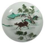 Großer Teller mit Ochsenmalerei China, Porzellan/E… - фото 1