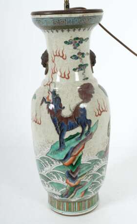 Nankingvase als Lampe China, 20. Jh., Porzellan, b… - photo 2