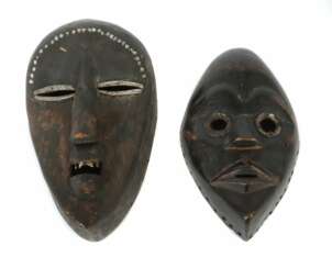 Zwei Masken der Dan Elfenbeinküste/Liberia, 1 Mask…