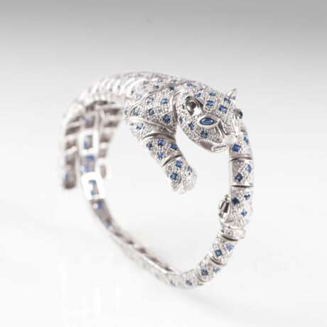 Außergewöhnliches Saphir-Diamant-Armband 'Panther'. - фото 2