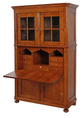 Spätbiedermeier-Schreibschrank mit Vitrinenaufsatz… - photo 2