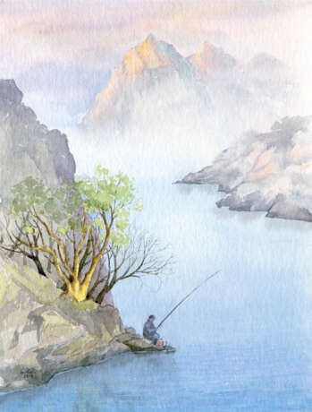 “Solitude-fishing” Paper Watercolor 398 2018 - photo 1