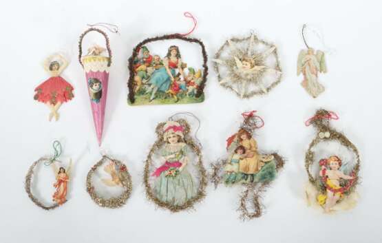 Christbaumschmuck 10 x Oblatenschmuck meist mit Ti… - photo 1