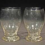 Gläserpaar wohl 19. Jh., farbloses Glas, mit klein… - photo 1