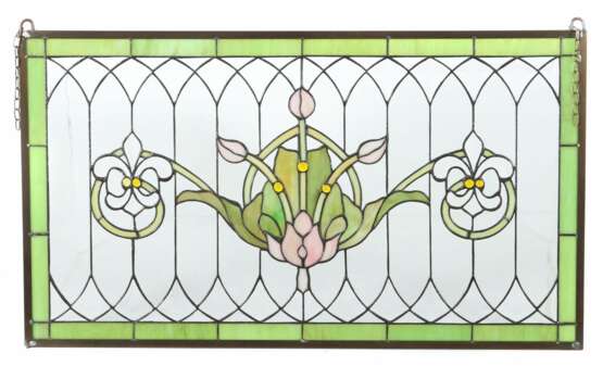 7 Jugendstil Bleiglasfenster 3 Fensterbilder in Ju… - Foto 4