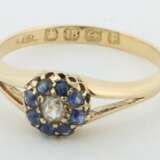 Saphir-Diamant-Ring Birmingham/England, 1907, Gelb… - photo 2