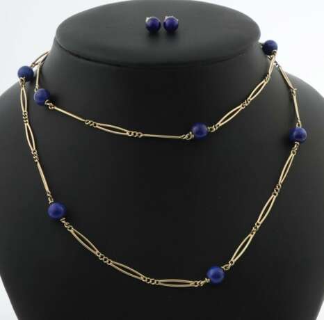 Lapis Lazuli Schmuckset Gelbgold 585, 2-tlg. best.… - Foto 1