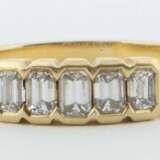 Diamantring Italien, Gelbgold 750, flache Ringschi… - фото 1