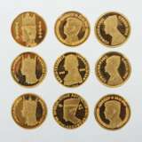 Sammlung von 9 Aureus Magnus-Goldmünzen Gold 980,… - photo 1