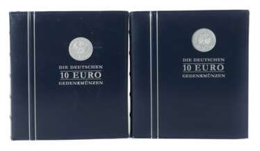 2 Münzalben Sammlung von 76 10 Euro-Münzen, variie…