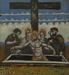 Hinterglasbild ''Grablegung Christi'' 16./17. Jh.,…