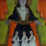 Hinterglasbild ''Schutzmantel Madonna'' 19. Jh., w… - Foto 2