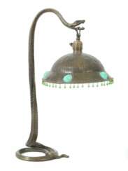 Schlange als Tischlampe Wiener Bronze, um 1900, Br…