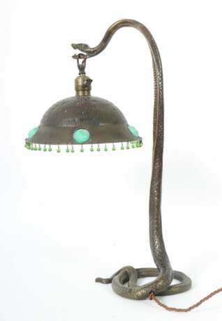 Schlange als Tischlampe Wiener Bronze, um 1900, Br… - фото 3