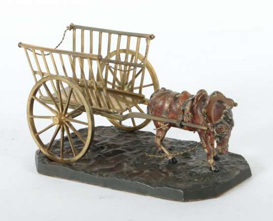 Bildhauer des 19./20. Jh. ''Pferd mit Heuwagen'',… - фото 2