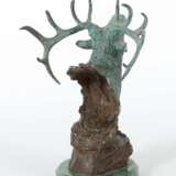Bildhauer des 20. Jh. ''Röhrender Hirsch'', Bronze… - photo 3