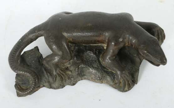 Bildhauer des 20. Jh. ''Eidechse'', Bronze, patini… - photo 3