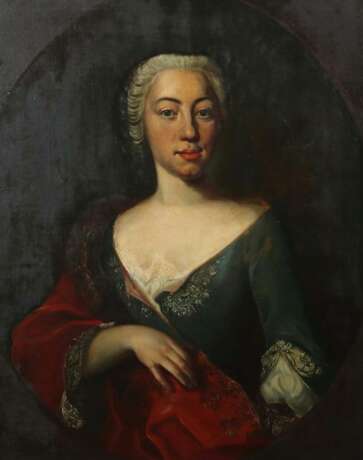 Maler des 18. Jh. ''Maria Margaretha Bürklin, geb.… - Foto 1