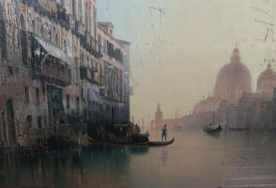 Maler des 19. Jh. ''Venedig'', stimmungsvolle Dars… - фото 3