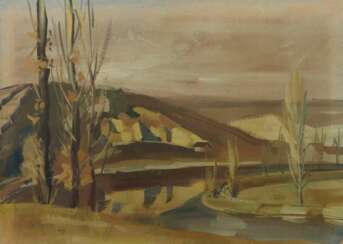 Maler des 20. Jh. ''Landschaft mit Flusslauf'', in…