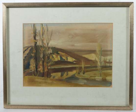 Maler des 20. Jh. ''Landschaft mit Flusslauf'', in… - photo 2