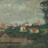 Maler des 20. Jh. ''Karlsruhe'', stilisierte Lands… - Foto 1
