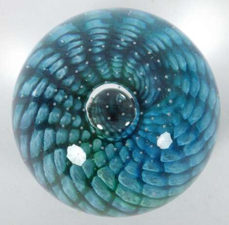 Paperweight in Blau und Grün Selkirk Glass, Schott… - photo 1