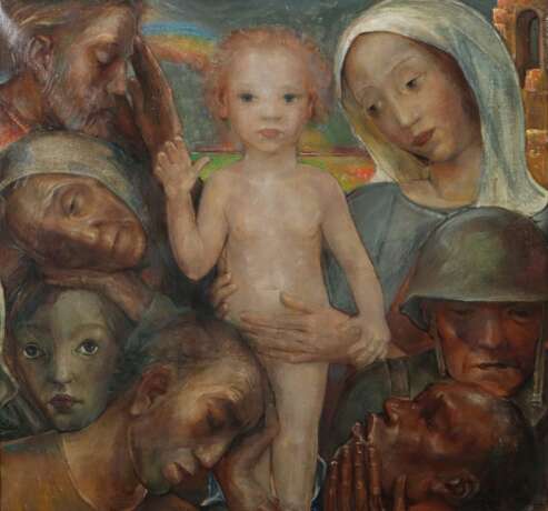 Diller, P. M. Maler des 20. Jh.. ''Heilige Familie… - Foto 1