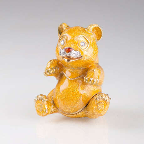 Miniatur-Golddose 'Gelber Pandabär'. Pierino Frascarolo - фото 1