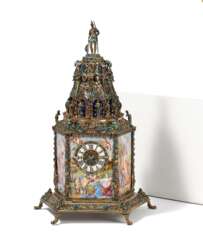 MAGNIFICENT SILVER TABERNACLE CLOCK IN RENAISSANCE STYLE