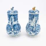 PAIR BLUE-WHITE JUGS WITH LID - Foto 3