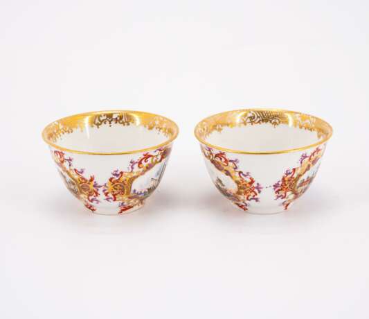 PAIR OF PORCELAIN TEA BOWLS AND SAUCERS WITH MERCHANT NAVY SCENES - photo 4