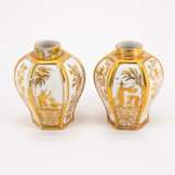 TWO PORCELAIN TEA CADDIES WITH GOLDEN CHINOISERIES - фото 2