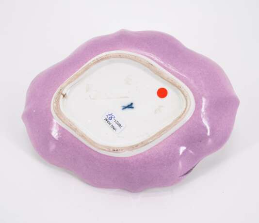 SMALL MATCHING PORCELAIN BOWL WITH QUAIL DECOR AND PURPLE FOND - Foto 2