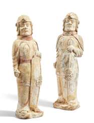 TWO POTTERY SOLDIER FIGURES