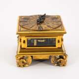 HORIZONTAL TABLE CLOCK MADE OF BRASS, STEEL AND GLASS - фото 3