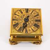 HORIZONTAL TABLE CLOCK MADE OF BRASS, STEEL AND GLASS - photo 5