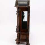 BRACKET CLOCK WITH MOVING EYE OF GOD MADE OF MAHOGANY, BRONZE, BRASS AND GLASS - photo 2