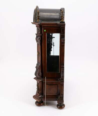 BRACKET CLOCK WITH MOVING EYE OF GOD MADE OF MAHOGANY, BRONZE, BRASS AND GLASS - фото 2