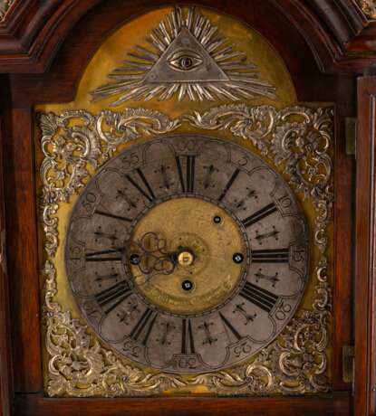 BRACKET CLOCK WITH MOVING EYE OF GOD MADE OF MAHOGANY, BRONZE, BRASS AND GLASS - фото 5