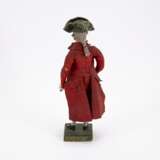 MODEL FIGURINE OF A GALLANT GENTLEMAN MADE OF WOOD, WOOL, VELVET, SILK, GOLDEN TRIMMINGS AND SILVER - photo 3