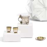 A PAIR OF SILVER STACKING CUPS, A SILVER MINIATURE TASTEVIN AND A SILVER MINIATURE TANKARD - photo 1