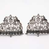 SILVER MINIATURES OF A PAIR OF ALTAR CANDELSTICKS, A PINEAPPLE GOBLET AND A PAIR OF CHANUKKA CANDLESTICKS - photo 4